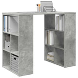 Desk with Shelf Concrete Grey 90 x 50 x 75 cm Engineered Wood 869509