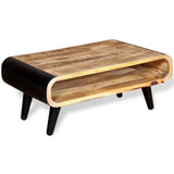 ZNTS Coffee Table Rough Mango Wood 90x55x39 cm 244008