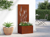 Garden Privacy Screen Rusty 50 x 32 x 150 cm Weathering steel 876468