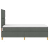 Box Spring Bed with Headboard Dark grey 100 x 200 cm Fabric 3339596