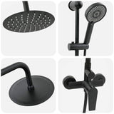 Shower System Black Stainless Steel 21 x 48 x 112 cm 42053767