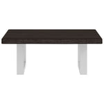Basin Shelf Wall Mounted Steel and Solid Wood Oak 3302576