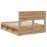 Bed Frame Artisian Oak 160 x 200 cm Solid Pine Wood 3409742