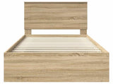 Bed Frame with Headboard Sonoma 100 x 200 cm Solid Pine Wood 3409392