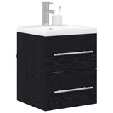 Bathroom Sink Cabinet with Drawer Black Oak 41 x 38.5 x 48 cm 3415986