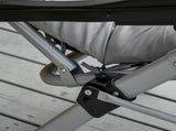 2pc Reclining Zero Gravity Sun Loungers ,Folding Chaise Lounge Chair with Cushions, Light Grey T3398P318683