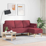 Sofa Set with Cushion Wine Red 173 x 131 x 67 cm Polyester 42001916