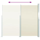 Patio Retractable Side Awning 170x300 cm Cream 48365