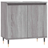 Bathroom Cabinet Grey Sonoma 58x33x60 cm Engineered Wood 831578