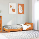 Bed Frame without Mattress Wax Brown 90x190 cm Single Solid Wood Pine 850751