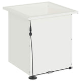 Garden Planter with LED 2 pcs White 40 x 40 x 40 cm Steel 8008129