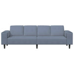 Fabric Sofa with Cushion Blue 208 cm Corduroy fabric 3335103