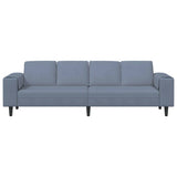 Fabric Sofa with Cushion Blue 208 cm Corduroy fabric 3335103