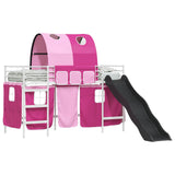 Kids'Loft Bed Frame White and Pink 90 x 190 cm Metal 42020866