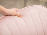 Velvet-Feel Tub Office Chair, with Seat Cushion - Pink T3398P328359