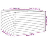 Garden Planter 80x80x46 cm Solid Wood Pine 3282419