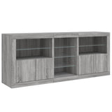 Sideboard with LED Lights Grey Sonoma 162x37x67 cm 3209035