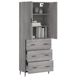 Highboard Grey Sonoma 69.5x34x180 cm Engineered Wood 3195865
