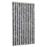 Fly Curtain Grey and Black 100x200 cm Chenille 377329