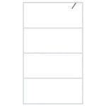 Walk-in Shower Wall White 115x195 cm Clear ESG Glass 152143