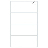Walk-in Shower Wall White 115x195 cm Clear ESG Glass 152143