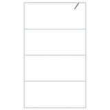 Walk-in Shower Wall White 115x195 cm Clear ESG Glass 152143