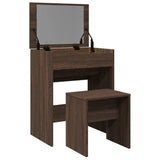 Dressing Table and Stool Brown Oak 60x40x113.5 cm 848219