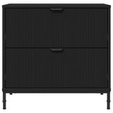 Bedside Table Black 63.5 x 36 x 61 cm Engineered wood 883465
