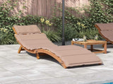 Sunlounger Taupe Solid acacia wood with a natural oil finish 367636