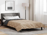 Full Year Duvet Anthracite and Taupe 140 x 200 cm Microfiber 42025537
