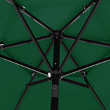 3-Tier Garden Parasol with Aluminium Pole Green 2.5 m 313861