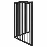 Dog Gate Foldable 2 Panels Black 160 cm Poplar Wood 352226