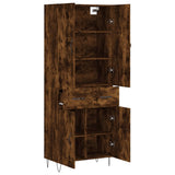 Highboard Smoked Oak 69.5x34x180 cm Engineered Wood 3198182