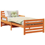 Bed Frame with Headboard Wax Brown 80 x 200 cm Engineered Wood 877208