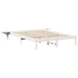 Bed Frame White 150 x 200 cm Solid Pine Wood 873185