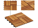 Decking Tile 20 pcs Brown 30 x 30 cm Acacia Hardwood 3444689