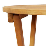 Garden Table Folding Natural 60 x 60 x 72 cm Solid Acacia Wood 4105491