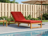 Sunlounger Cushion GEMERT 100% Polyester Red 190 x 60 x 9 cm 947394