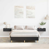 Bed Frame No Mattress Black 135x190 cm Double Engineered Wood 861067