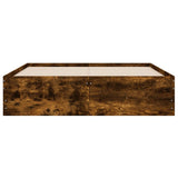 Bed Frame with Drawers without Mattress Smoked Oak 120x200 cm 3207284