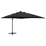 Cantilever Garden Parasol Black Polyester, Aluminium 3m Diameter 312348