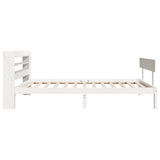 Bed Frame without Mattress White 75x190 cm Small Single Solid Wood Pine 3306604