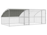 Chicken Cage 2 pcs Silver 400 x 200 x 200 cm Steel and PE 3381107