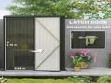 5.3 x 3.1ft Corrugated Steel Garden Shed - Black T3398P325303