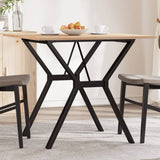 Dining Table Y-Frame 80x80x75 cm Solid Wood Pine and Steel 3282717
