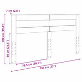 Headboard Black Oak Engineered wood 888086