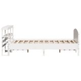 Bed Frame without Mattress White 120x200 cm Solid Wood Pine 3306229