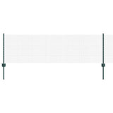 Welded Wire Fence with Posts 0.6 x 25 m Steel and PVC Green 3336473