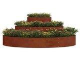 Garden Planter Brown 120 x 120 x 20 cm Weathering Steel 873661
