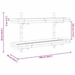 Wall Shelf with Shelf Brown 100 x 26 x 60 cm Bamboo 4107162